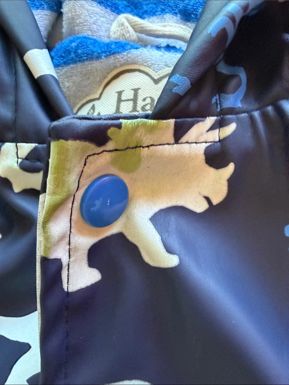 Hatley Blue and White Striped Kids Jacket